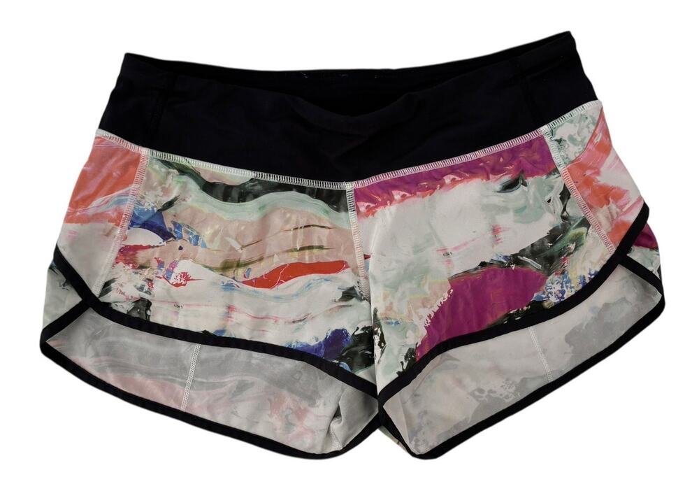 Lululemon Run Shorts Size 6 Womens Pigment Wave Athletic Sports